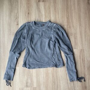 Free People Long Sleeve lace up sleeve Women's Top